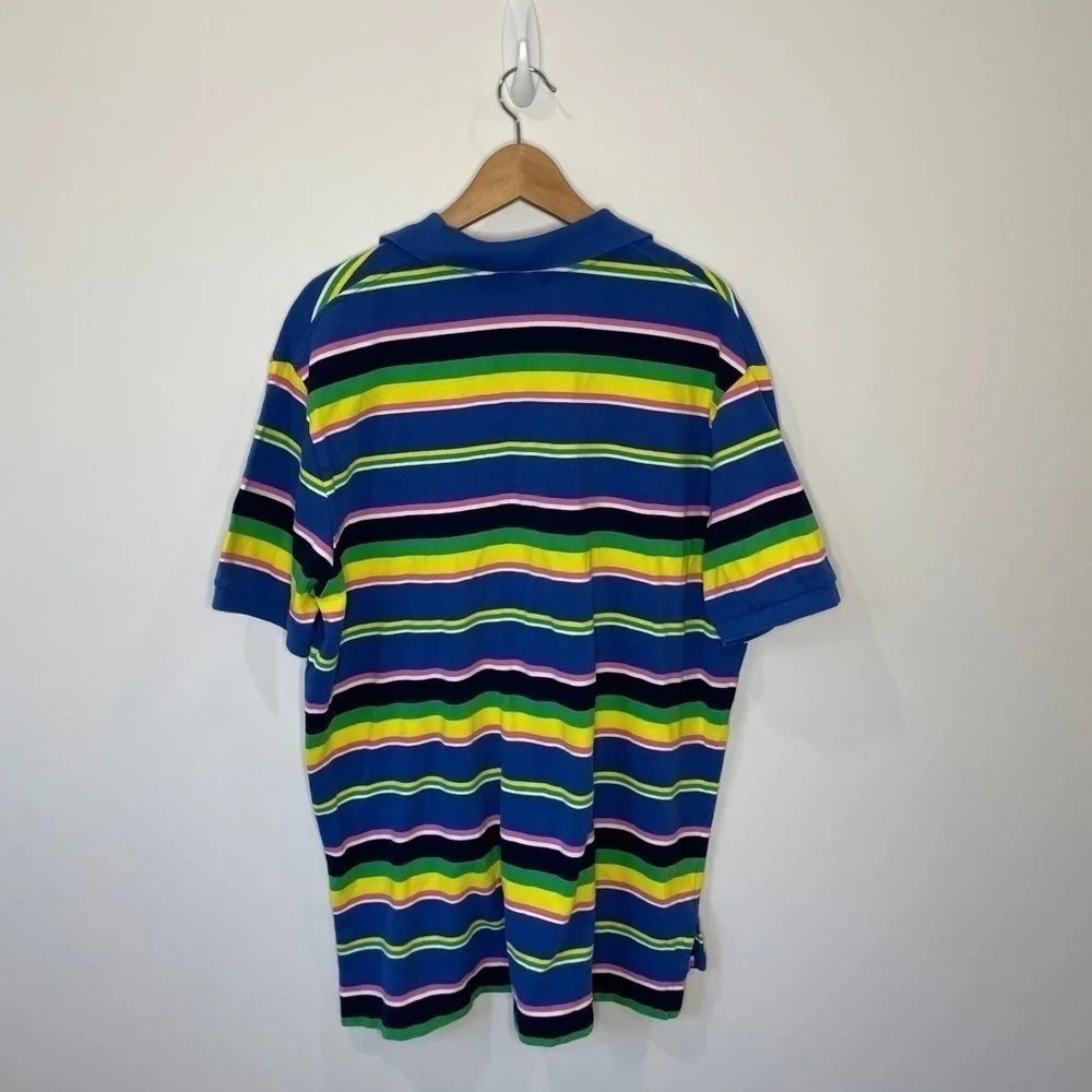 Polo by Ralph Lauren Multi-Color Striped Collared Short Sleeve Shirt